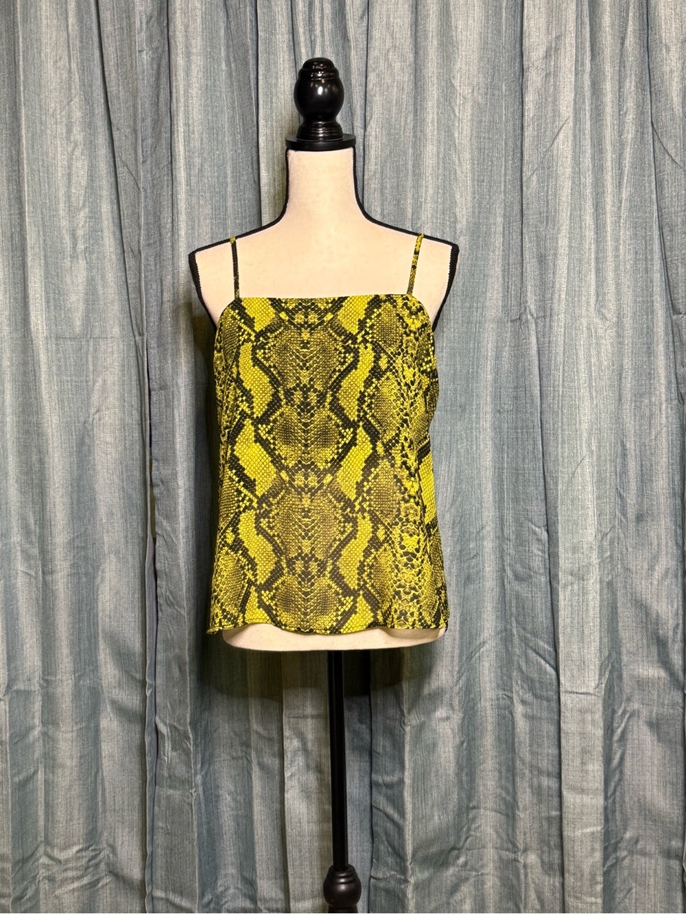 Studio F Yellow Snake-Print Spaghetti Strap Camisole